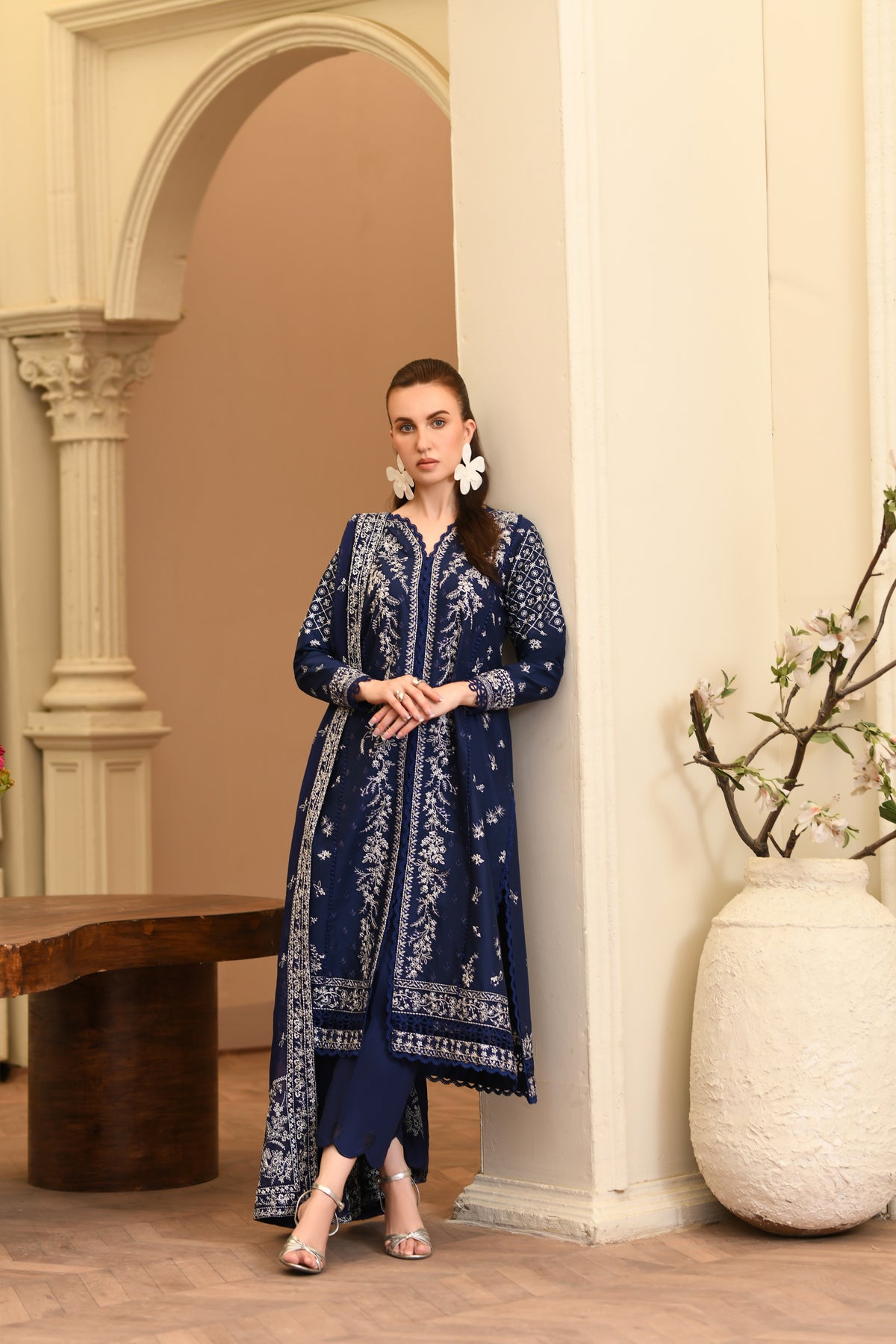Azure (SB-005) — fabric and embroidery detail
